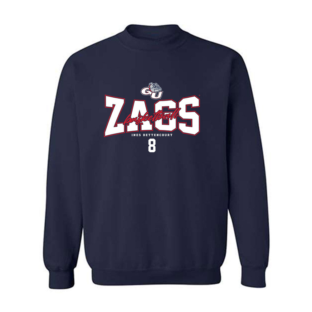 Gonzaga - NCAA Women's Basketball : Ines Bettencourt - Classic Fashion Shersey Crewneck Sweatshirt