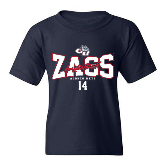 Gonzaga - NCAA Men's Basketball : Alonzo Metz - Classic Fashion Shersey Youth T-Shirt-0