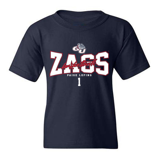 Gonzaga - NCAA Women's Basketball : Paige Lofing - Classic Fashion Shersey Youth T-Shirt-0