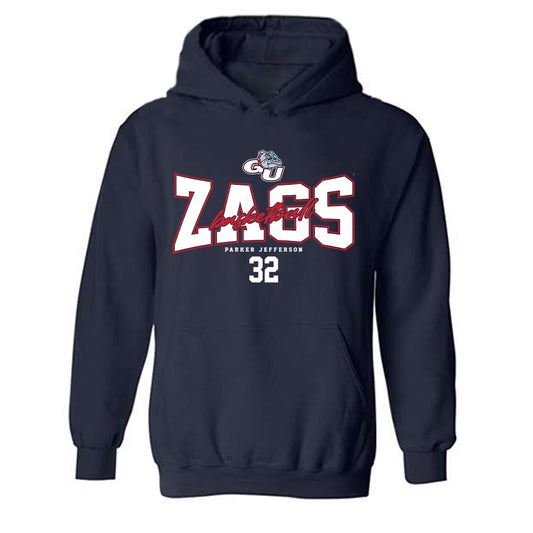 Gonzaga - NCAA Men's Basketball : Parker Jefferson - Classic Fashion Shersey Hooded Sweatshirt-0