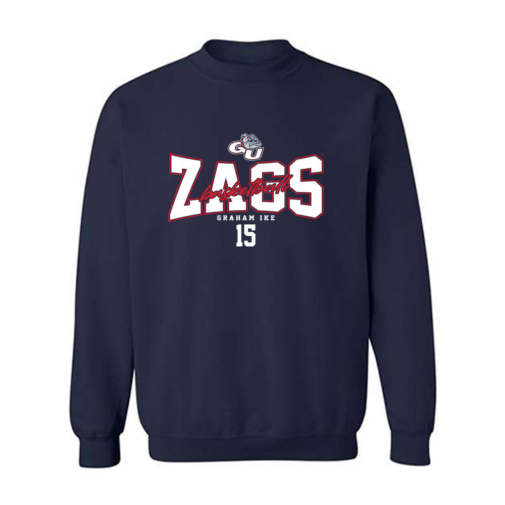 Gonzaga - NCAA Men's Basketball : Graham Ike - Classic Fashion Shersey Crewneck Sweatshirt-0