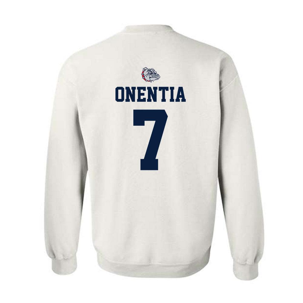 Gonzaga - NCAA Men's Soccer : Geremi Onentia - Sports Shersey Crewneck Sweatshirt-1