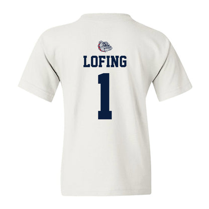 Gonzaga - NCAA Women's Basketball : Paige Lofing - Sports Shersey Youth T-Shirt-1
