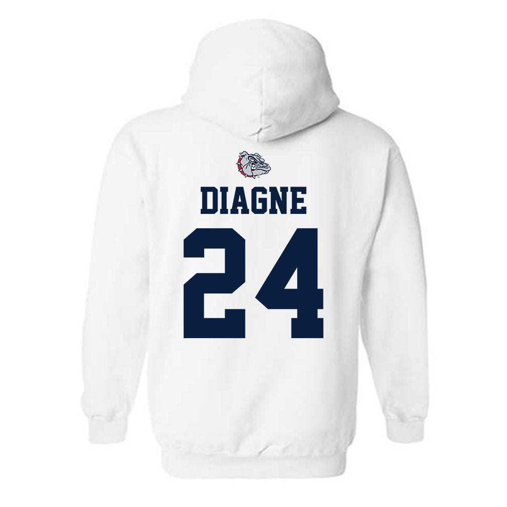 Gonzaga - NCAA Men's Basketball : Ismaila Diagne - Sports Shersey Hooded Sweatshirt-1