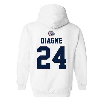 Gonzaga - NCAA Men's Basketball : Ismaila Diagne - Sports Shersey Hooded Sweatshirt-1