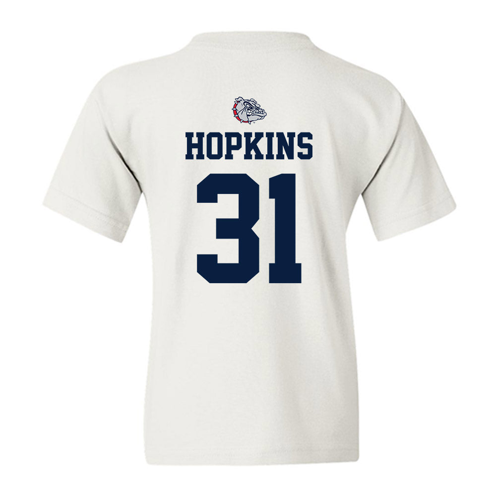 Gonzaga - NCAA Women's Basketball : Ella Hopkins - Sports Shersey Youth T-Shirt-1