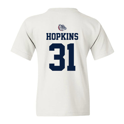 Gonzaga - NCAA Women's Basketball : Ella Hopkins - Sports Shersey Youth T-Shirt-1