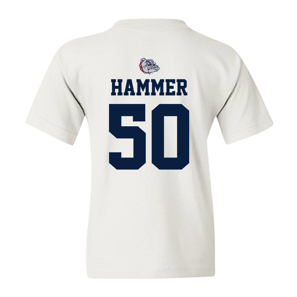 Gonzaga - NCAA Baseball : Kale Hammer - Sports Shersey Youth T-Shirt-1