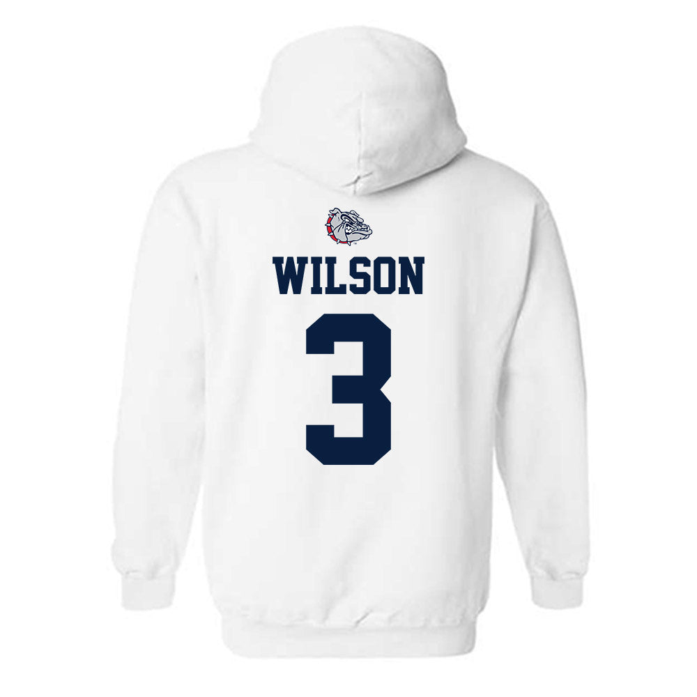 Gonzaga - NCAA Women's Basketball : Julia Wilson - Sports Shersey Hooded Sweatshirt-1