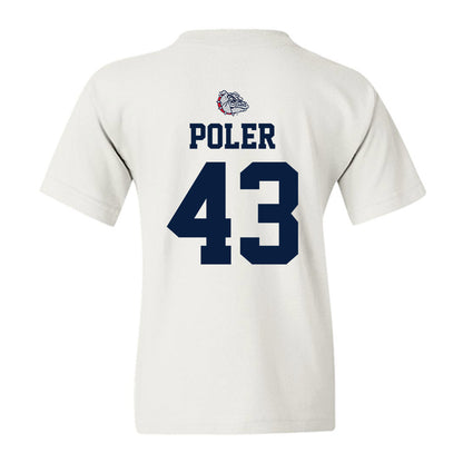 Gonzaga - NCAA Baseball : Bode Poler - Sports Shersey Youth T-Shirt-1