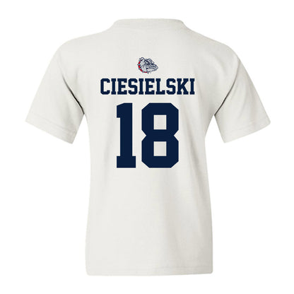 Gonzaga - NCAA Baseball : Cooper Ciesielski - Sports Shersey Youth T-Shirt-1