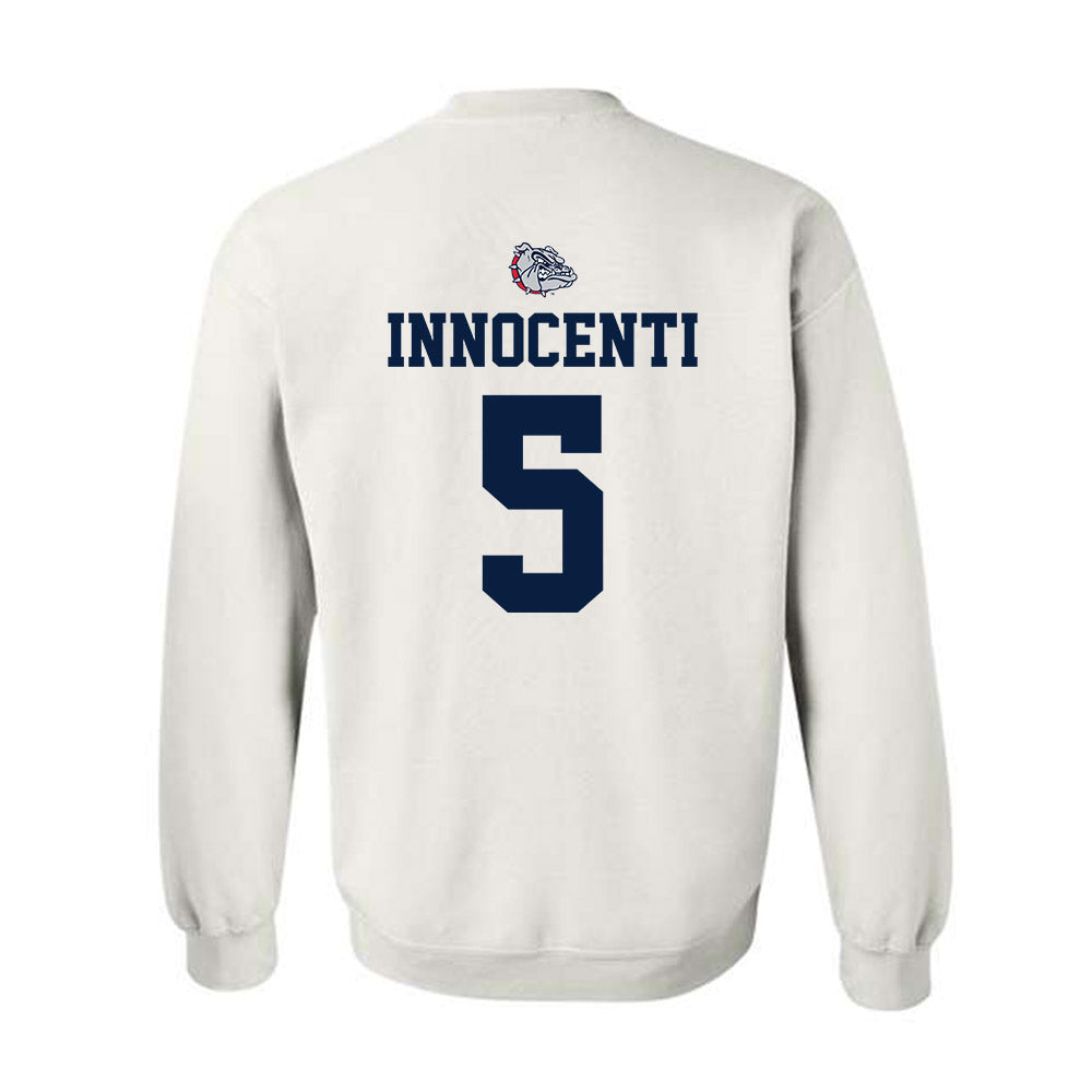 Gonzaga - NCAA Men's Basketball : Emmanuel Innocenti - Sports Shersey Crewneck Sweatshirt-1