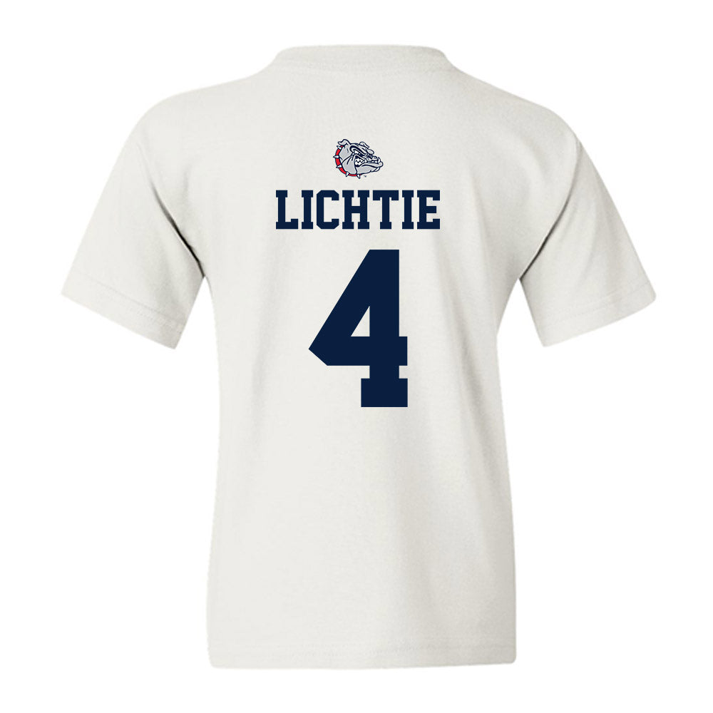 Gonzaga - NCAA Women's Basketball : Sierra Lichtie - Sports Shersey Youth T-Shirt-1