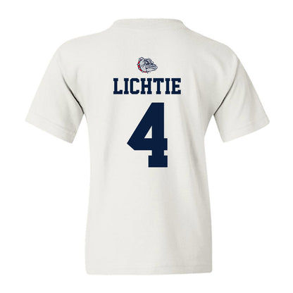 Gonzaga - NCAA Women's Basketball : Sierra Lichtie - Sports Shersey Youth T-Shirt-1