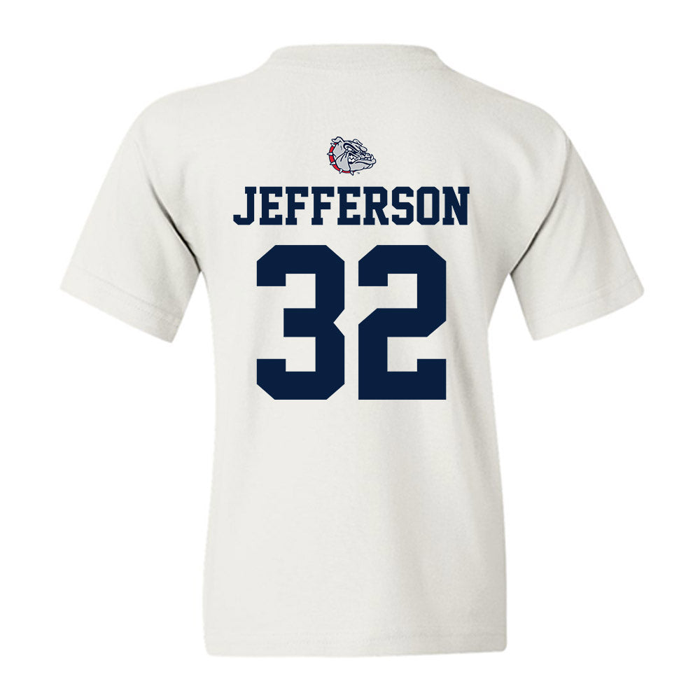 Gonzaga - NCAA Men's Basketball : Parker Jefferson - Sports Shersey Youth T-Shirt-1