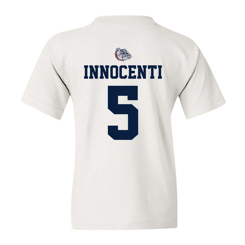 Gonzaga - NCAA Men's Basketball : Emmanuel Innocenti - Sports Shersey Youth T-Shirt-1