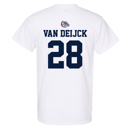 Gonzaga - NCAA Men's Soccer : Jelle van Deijck - Sports Shersey T-Shirt-1