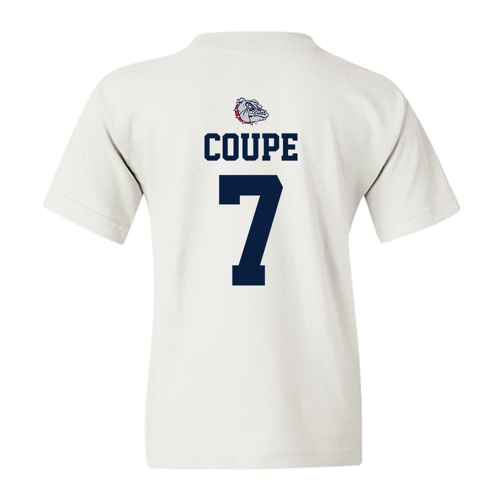 Gonzaga - NCAA Baseball : Max Coupe - Sports Shersey Youth T-Shirt-1