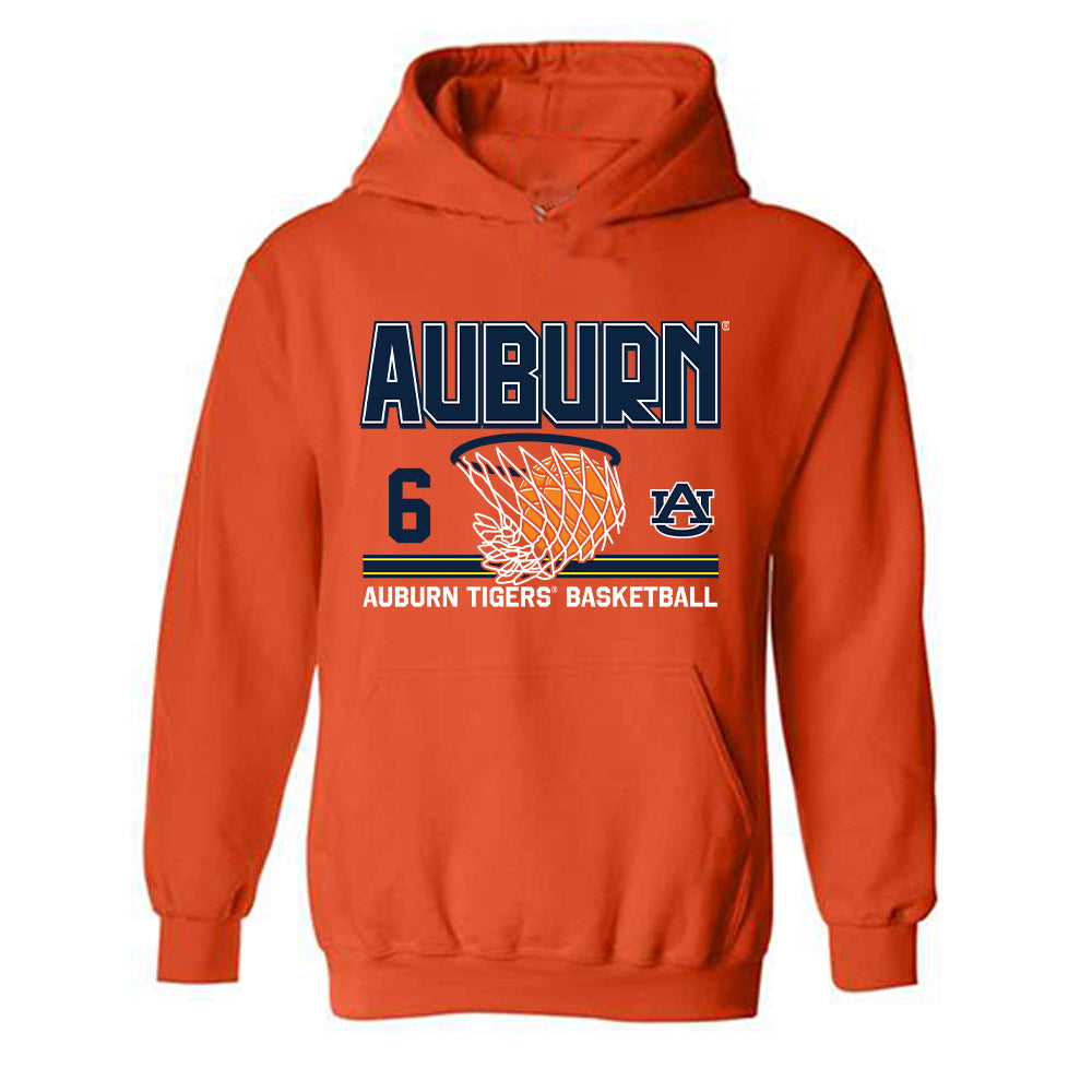 Auburn - NCAA Men's Basketball : Elyjah Freeman - Sports Shersey Hooded Sweatshirt-0