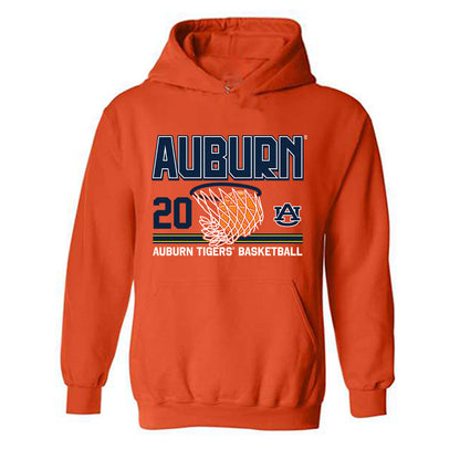 Auburn - NCAA Men's Basketball : Jeremiah Bowman - Sports Shersey Hooded Sweatshirt-0