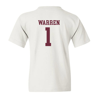 Mississippi State - NCAA Men's Basketball : Dellquan Warren - Sports Shersey Youth T-Shirt-1