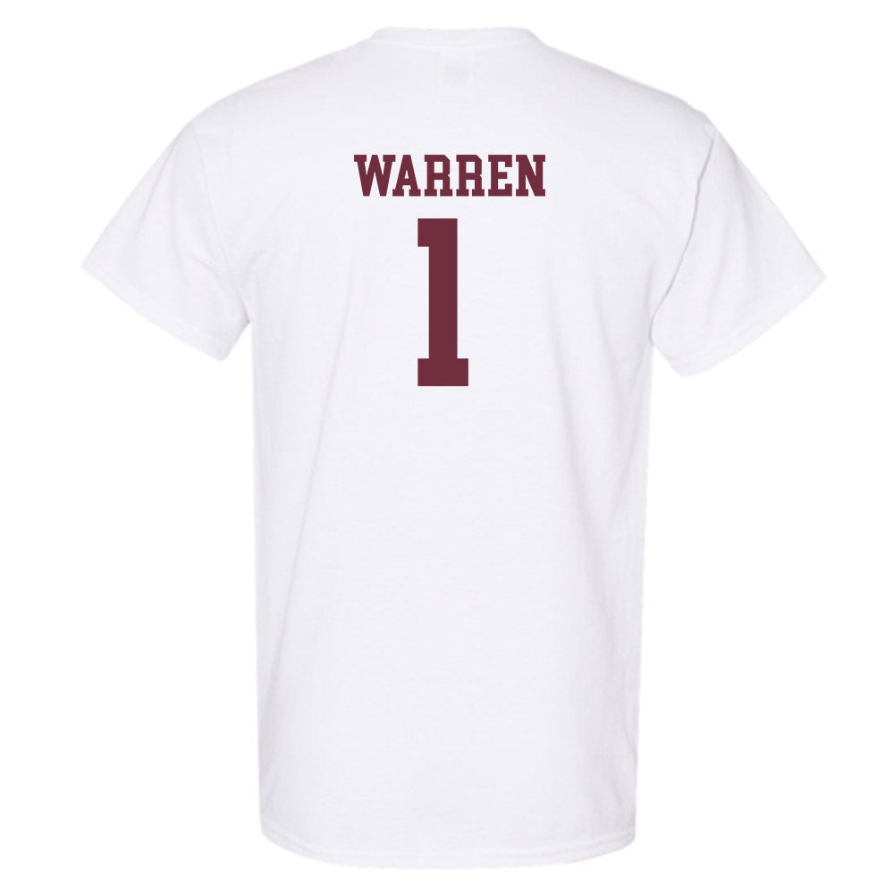 Mississippi State - NCAA Men's Basketball : Dellquan Warren - Sports Shersey T-Shirt-1