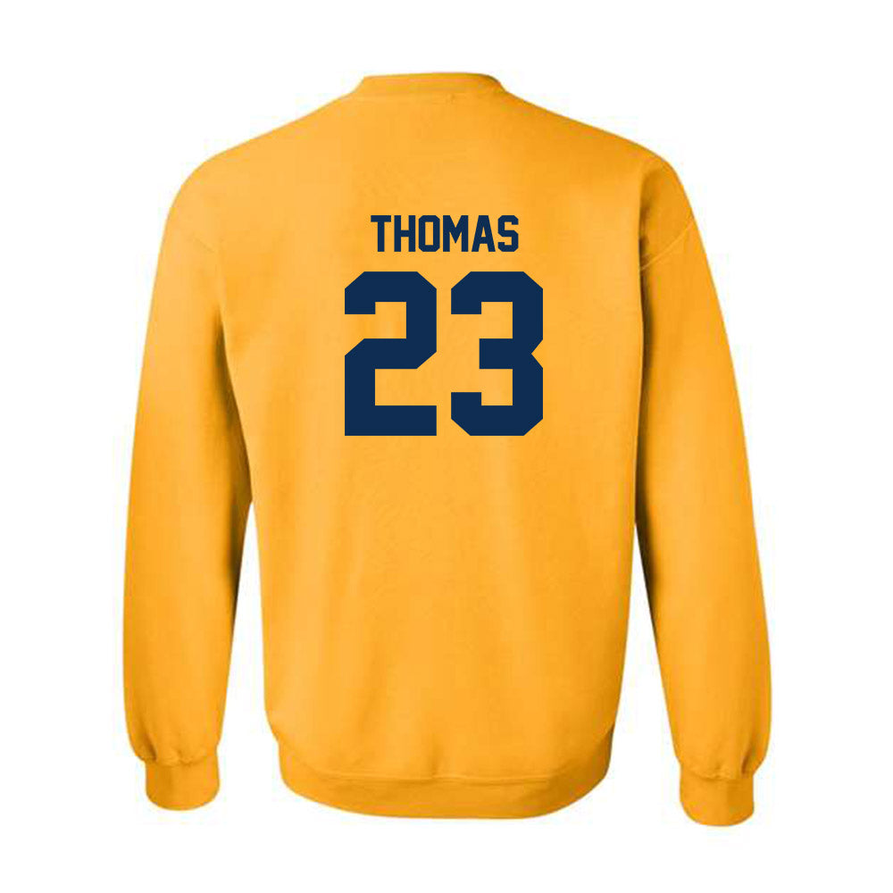 West Virginia - NCAA Women's Basketball : Jordan Thomas - Sports Shersey Crewneck Sweatshirt-1