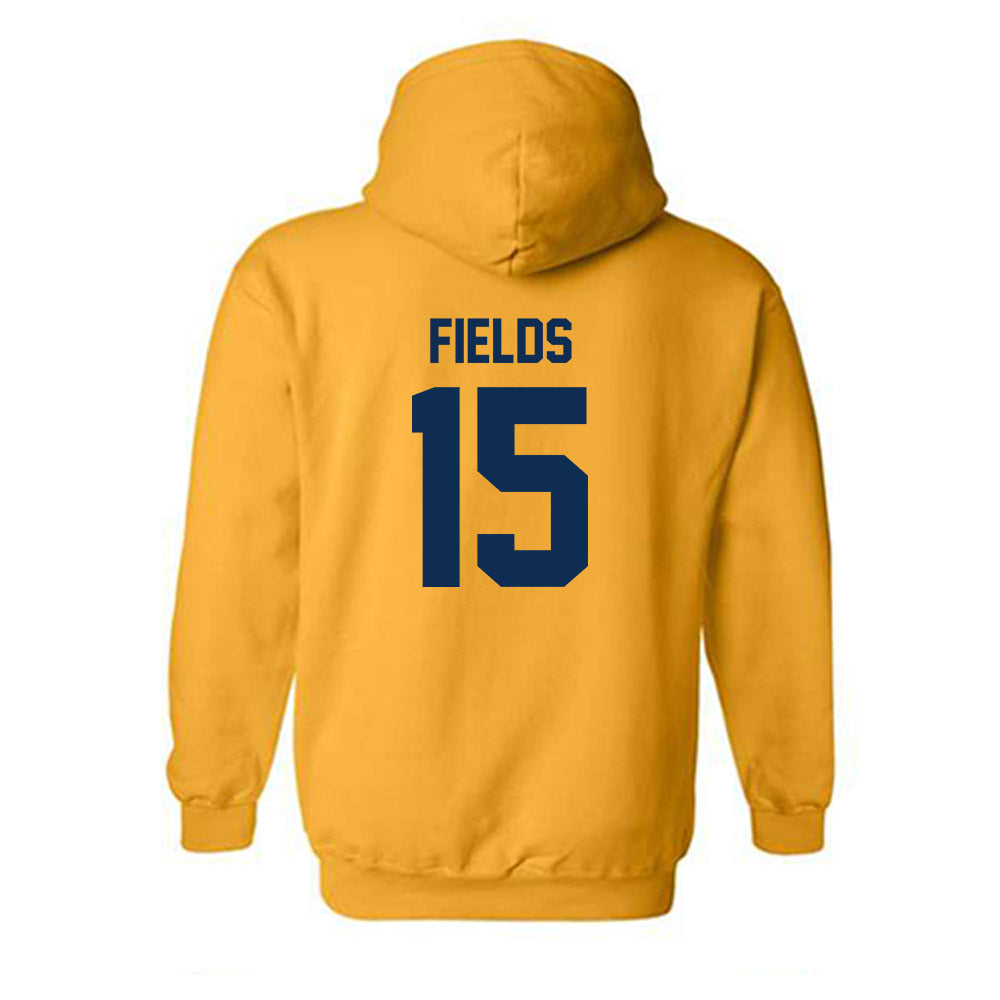 West Virginia - NCAA Men's Basketball : Jackson Fields - Sports Shersey Hooded Sweatshirt-3
