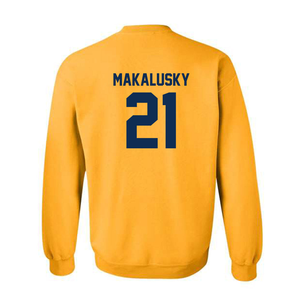 West Virginia - NCAA Women's Basketball : Riley Makalusky - Sports Shersey Crewneck Sweatshirt-1