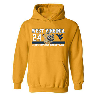 West Virginia - NCAA Women's Basketball : Ashala Moseberry - Hooded Sweatshirt Sports Shersey