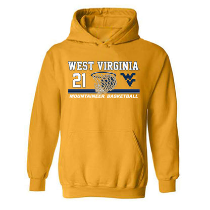 West Virginia - NCAA Men's Basketball : Niyol Hauet - Sports Shersey Hooded Sweatshirt-0