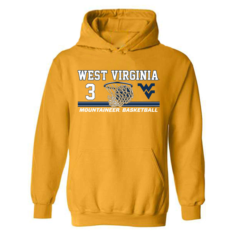West Virginia - NCAA Women's Basketball : Gia Cooke - Sports Shersey Hooded Sweatshirt-0