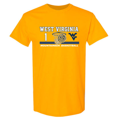 West Virginia - NCAA Men's Basketball : Jasper Floyd - Sports Shersey T-Shirt-0