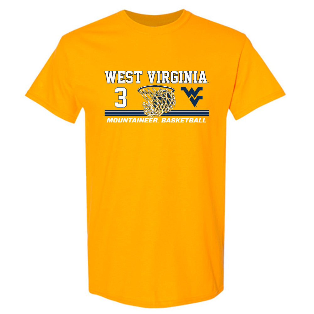 West Virginia - NCAA Men's Basketball : Honor Huff - Sports Shersey T-Shirt-0