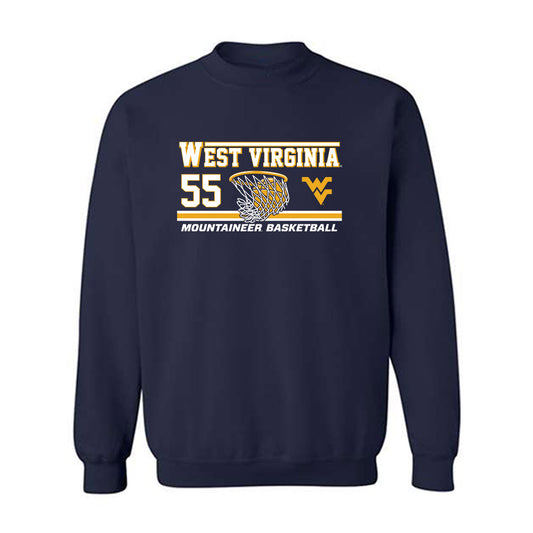 West Virginia - NCAA Men's Basketball : Harlan obioha - Classic Fashion Shersey Crewneck Sweatshirt-0