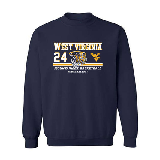 West Virginia - NCAA Women's Basketball : Ashala Moseberry - Classic Fashion Shersey Crewneck Sweatshirt-0