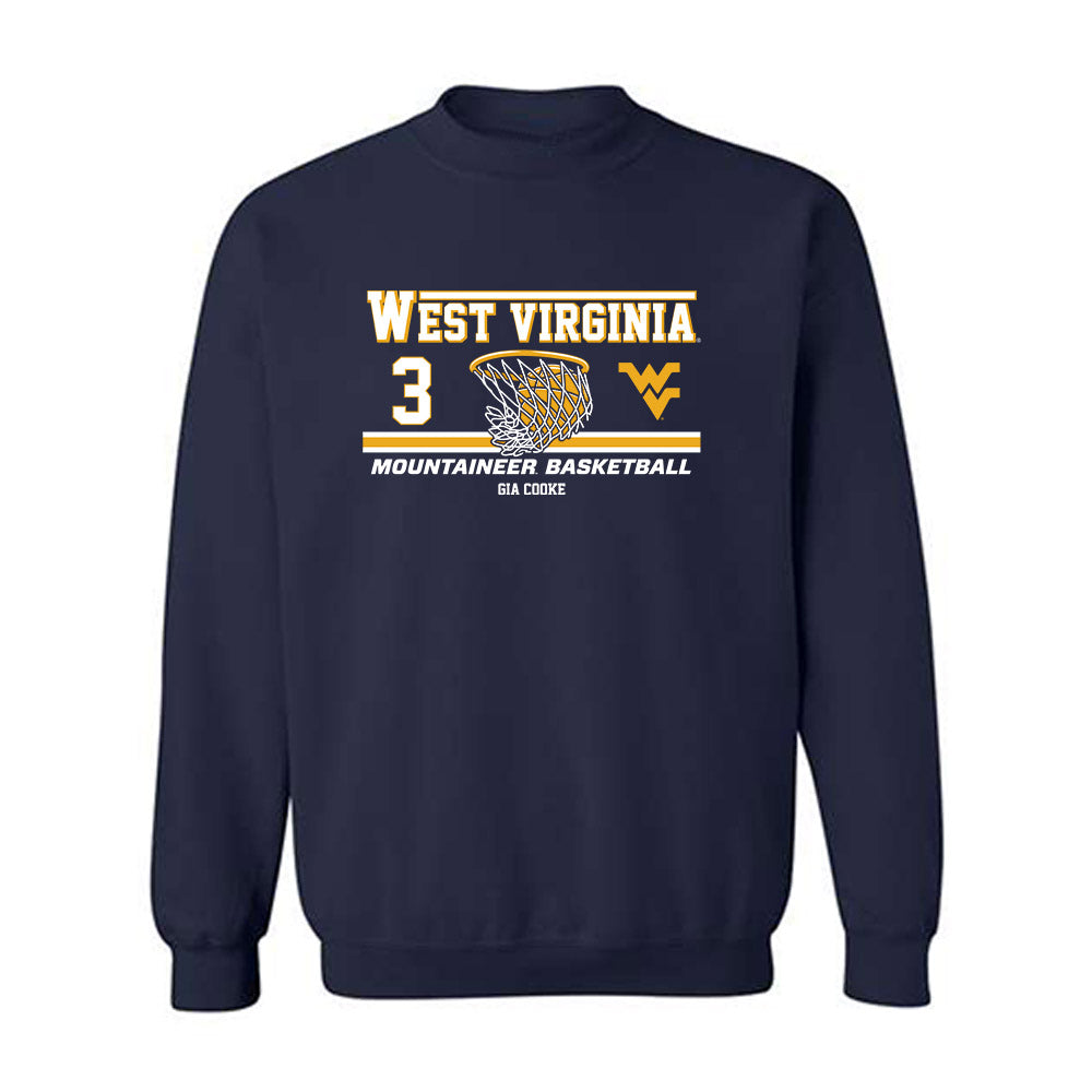 West Virginia - NCAA Women's Basketball : Gia Cooke - Classic Fashion Shersey Crewneck Sweatshirt-0