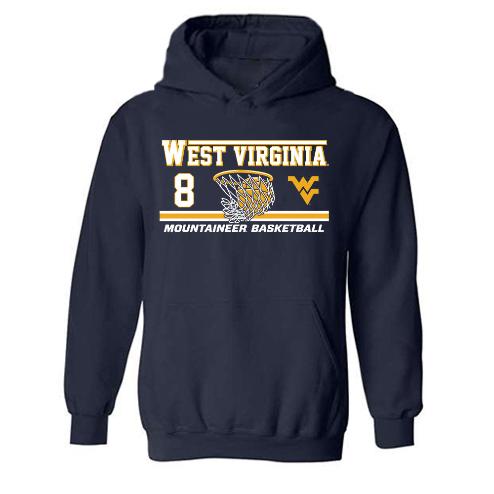 West Virginia - NCAA Men's Basketball : Abraham Oyeadier - Classic Fashion Shersey Hooded Sweatshirt-0