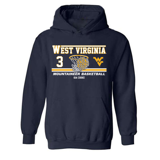 West Virginia - NCAA Women's Basketball : Gia Cooke - Classic Fashion Shersey Hooded Sweatshirt-0