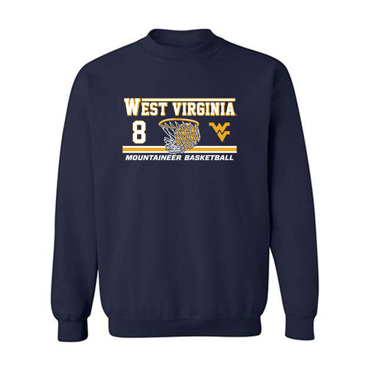 West Virginia - NCAA Men's Basketball : Abraham Oyeadier - Classic Fashion Shersey Crewneck Sweatshirt-0