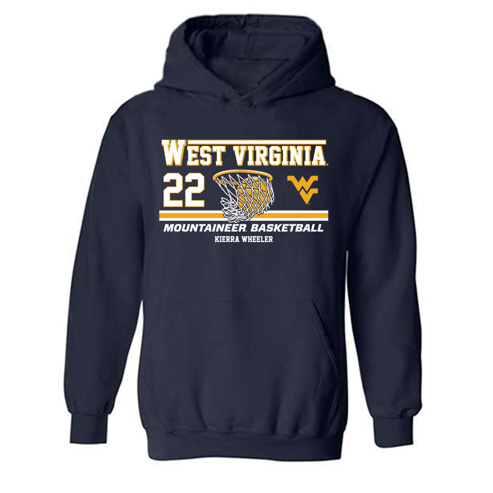 West Virginia - NCAA Women's Basketball : Kierra Wheeler - Classic Fashion Shersey Hooded Sweatshirt-0