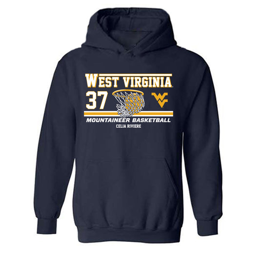 West Virginia - NCAA Women's Basketball : Celia Riviere - Classic Fashion Shersey Hooded Sweatshirt-0