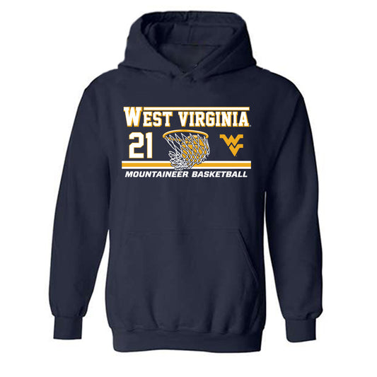 West Virginia - NCAA Men's Basketball : Niyol Hauet - Classic Fashion Shersey Hooded Sweatshirt-0