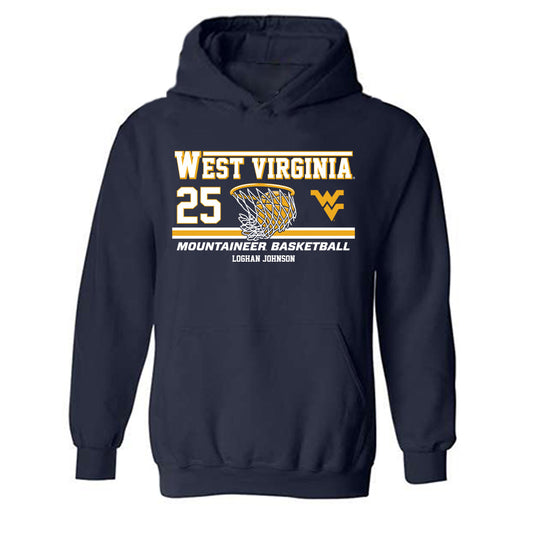 West Virginia - NCAA Women's Basketball : Loghan Johnson - Classic Fashion Shersey Hooded Sweatshirt-0