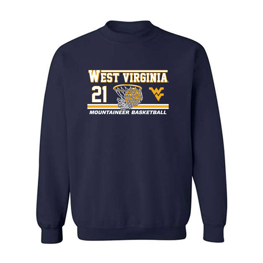 West Virginia - NCAA Men's Basketball : Niyol Hauet - Classic Fashion Shersey Crewneck Sweatshirt-0