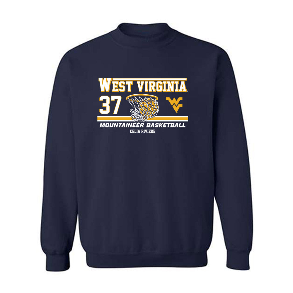 West Virginia - NCAA Women's Basketball : Celia Riviere - Classic Fashion Shersey Crewneck Sweatshirt-0