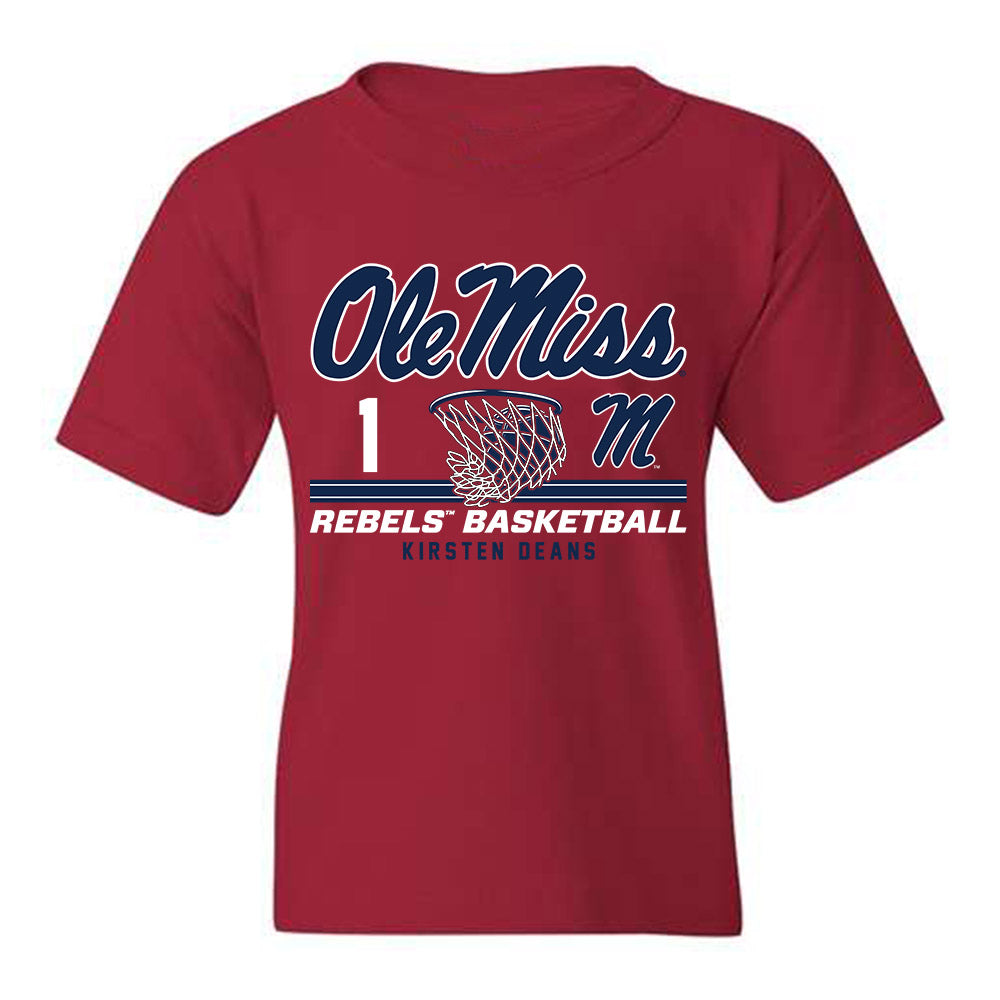 Ole Miss - NCAA Women's Basketball : Kirsten Deans - Youth T-Shirt