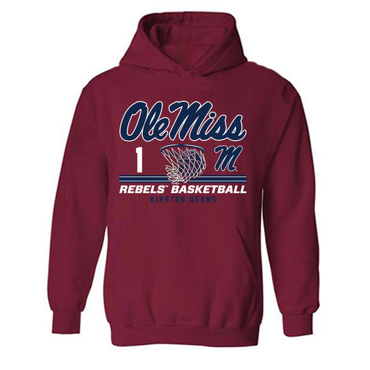 Ole Miss - NCAA Women's Basketball : Kirsten Deans - Hooded Sweatshirt