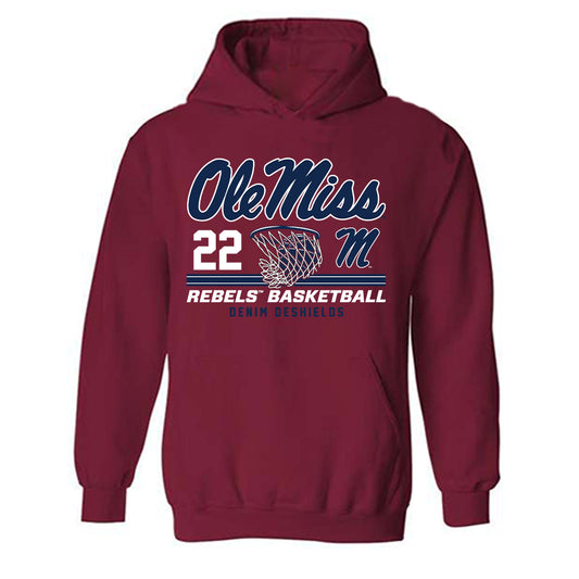 Ole Miss - NCAA Women's Basketball : Denim DeShields - Classic Fashion Shersey Hooded Sweatshirt-0