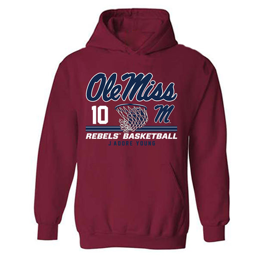 Ole Miss - NCAA Women's Basketball : J'Adore Young - Classic Fashion Shersey Hooded Sweatshirt-0